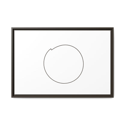 Minimal Circle Line Matte Canvas Framed | Modern Abstract Wall Art