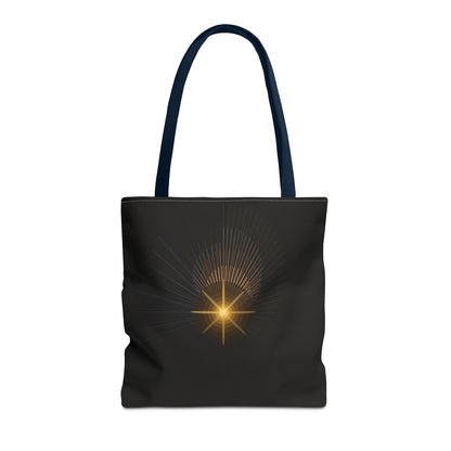 Radiant Starburst Tote Bag | Golden Light Celestial Design - TRV