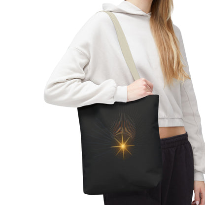 Radiant Starburst Tote Bag | Golden Light Celestial Design - TRV