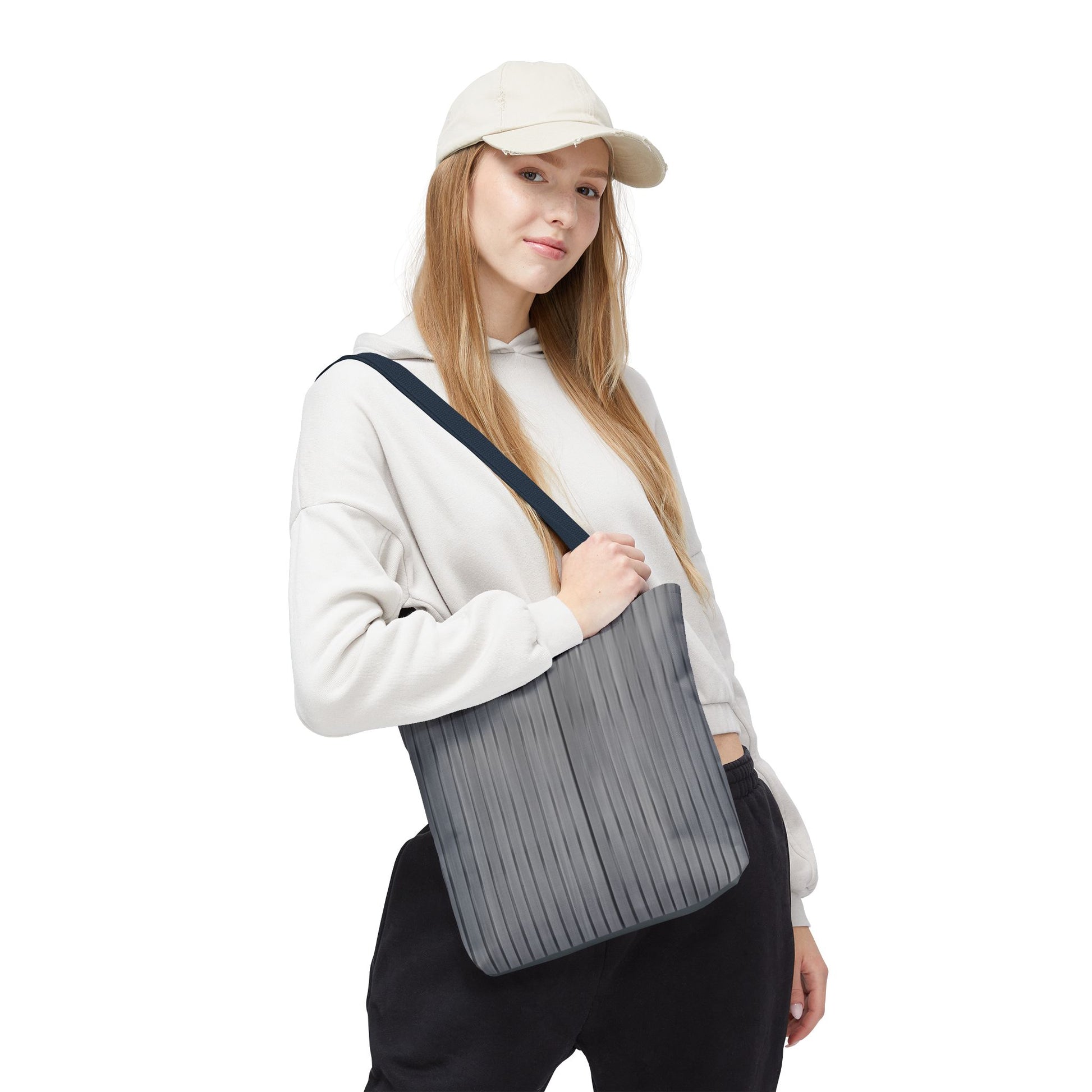 Stylish Gray Striped Tote Bag for Everyday Use - TRV
