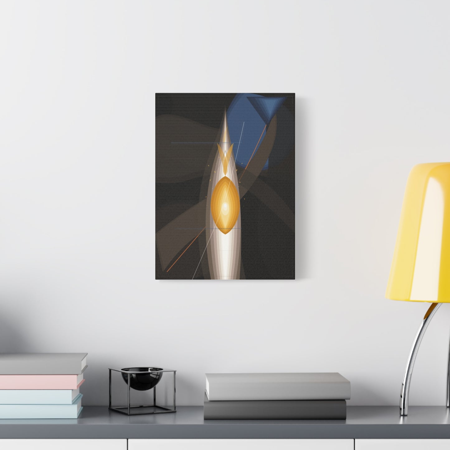 Abstract Geometric Flame Canvas | Matte Stretched Canvas 1.25"