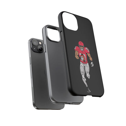 Football Player Tough Phone Case – Protective Black Sports iPhone Case