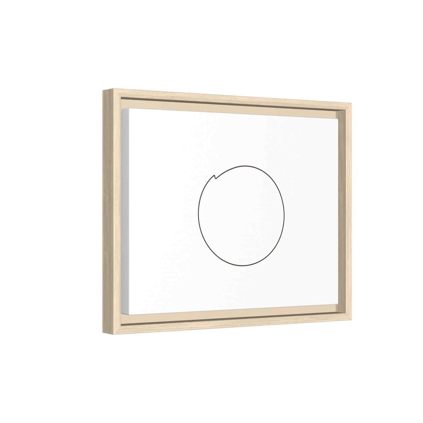 Minimal Circle Line Matte Canvas Framed | Modern Abstract Wall Art