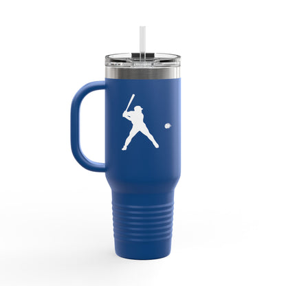 Insulated Travel Mug for Sports Lovers, 40oz Tumbler, Red Baseball Design, Perfect Gift for Fans, Outdoor Adventures, Road Trips, Tailgating