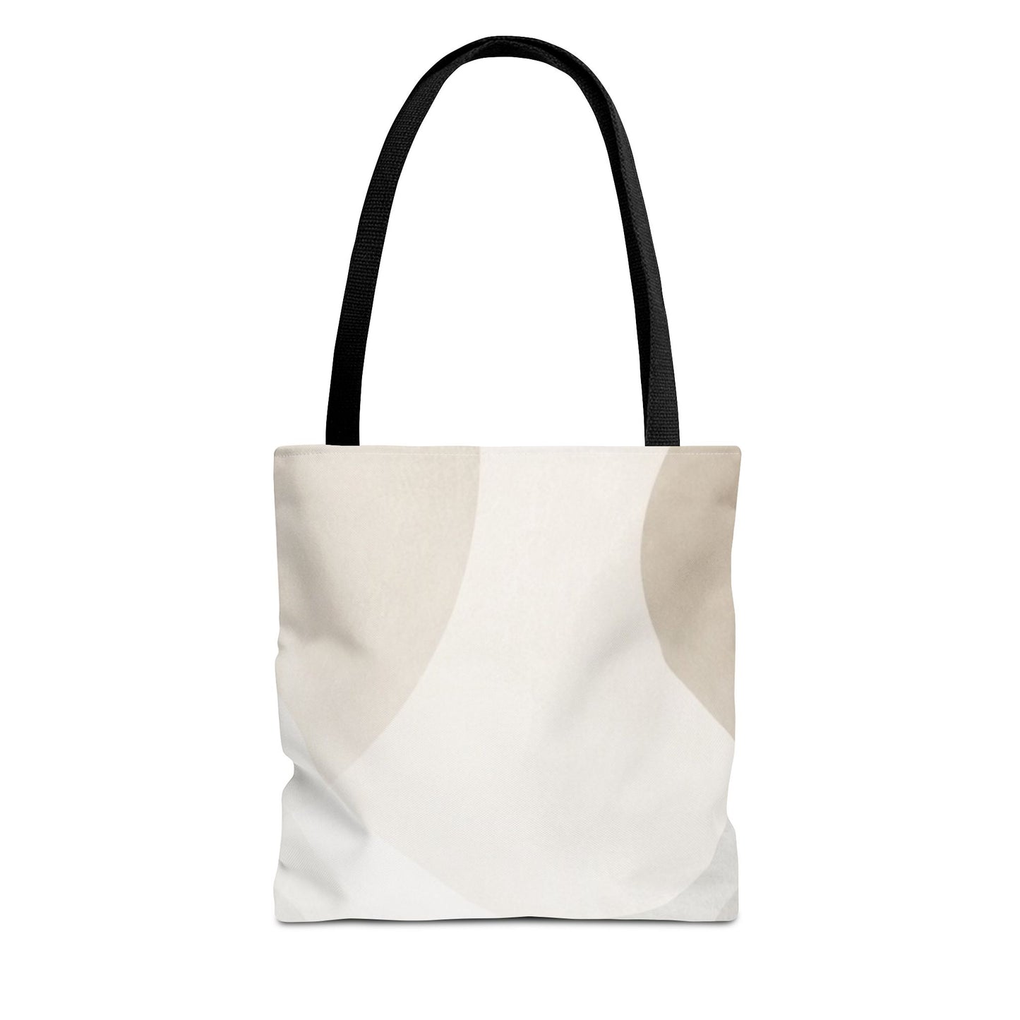 Neutral Abstract Geometric Tote Bag | Minimal Beige Shapes