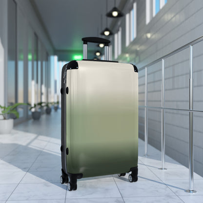 Gradient Green Carry-On Suitcase — Ombre Travel Luggage
