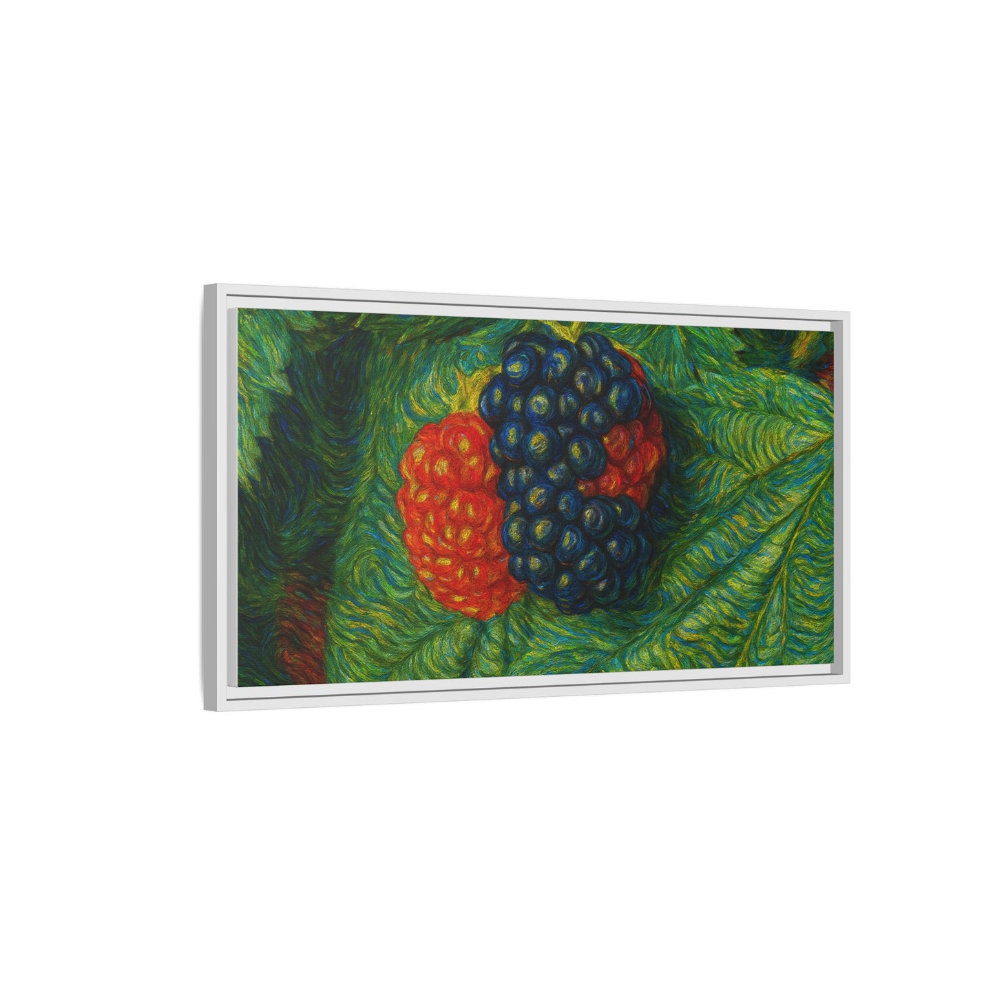 Van Gogh Style Blackberry Canvas Art, Framed Wall Decor, Botanical Print, Summer Home Decor, Gift for Garden Lovers - TRV