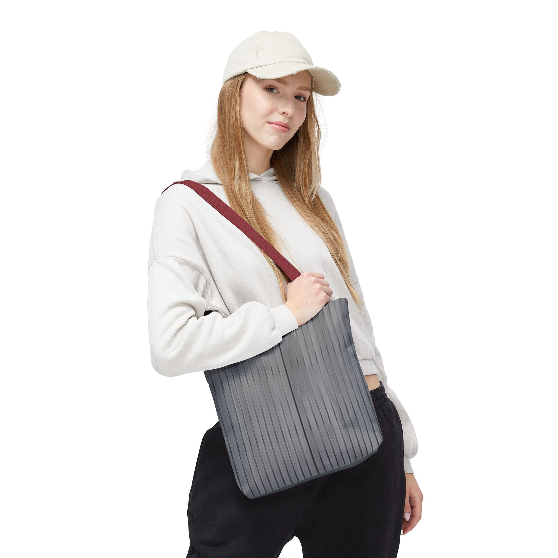 Stylish Gray Striped Tote Bag for Everyday Use - TRV
