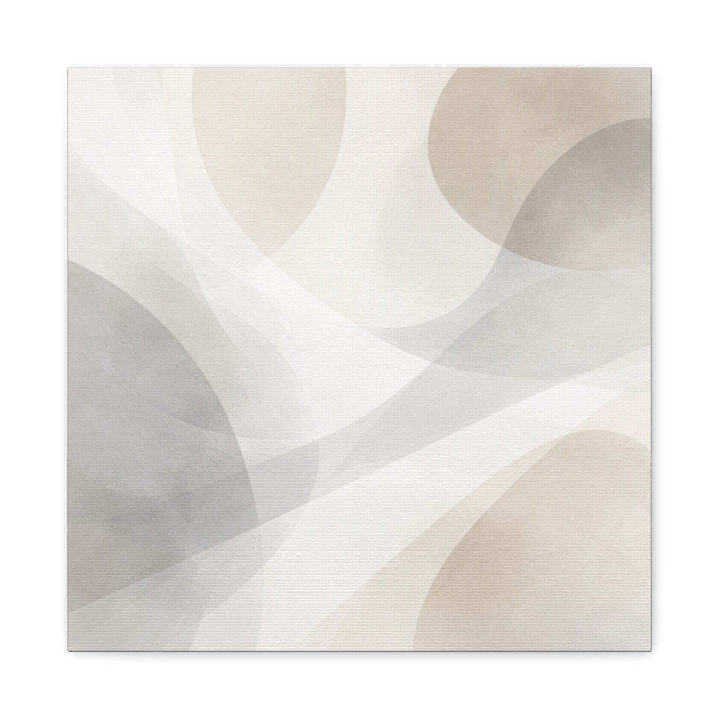 Neutral Abstract Organic Shapes Matte Canvas