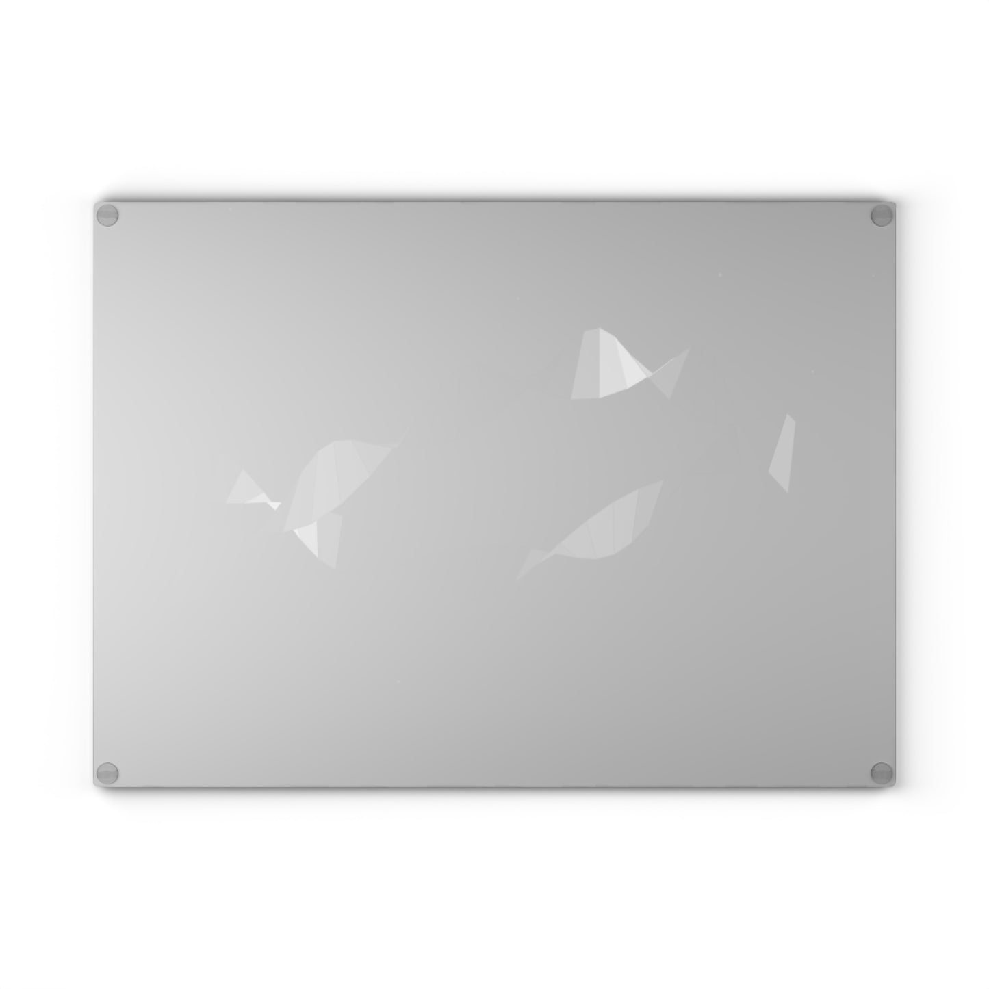 Abstract Geometric Fish Glass Cutting Board | Modern Kitchen Décor