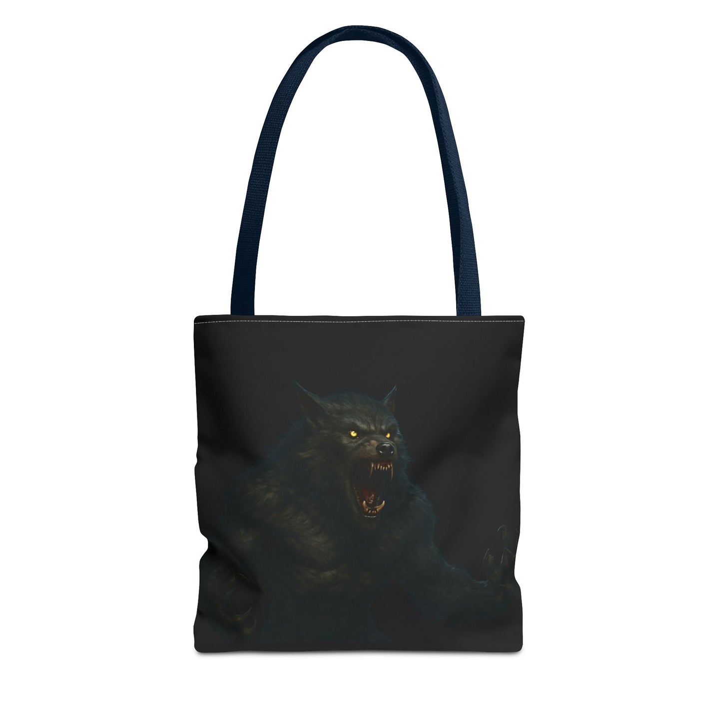 Fierce Werewolf Tote Bag, Halloween Accessories, Dark Art Tote, Animal Lover Gift, Geeky Shopping Bag - TRV