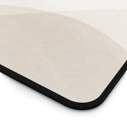 Neutral Abstract Waves Desk Mat | Minimal Office Mouse Pad