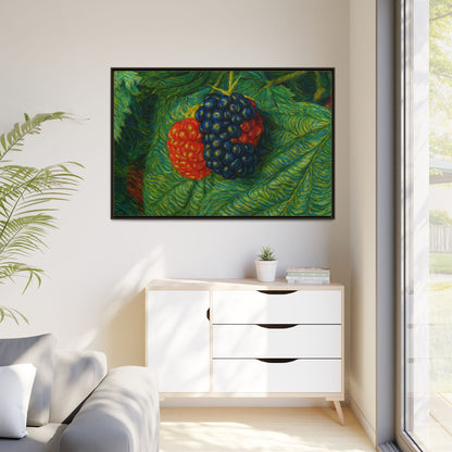 Van Gogh Style Blackberry Canvas Art, Framed Wall Decor, Botanical Print, Summer Home Decor, Gift for Garden Lovers - TRV