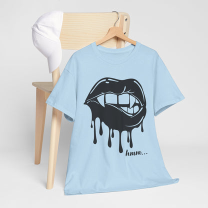 Edgy Graphic Tee - Dripping Lips Design - Unisex Heavy Cotton Tee