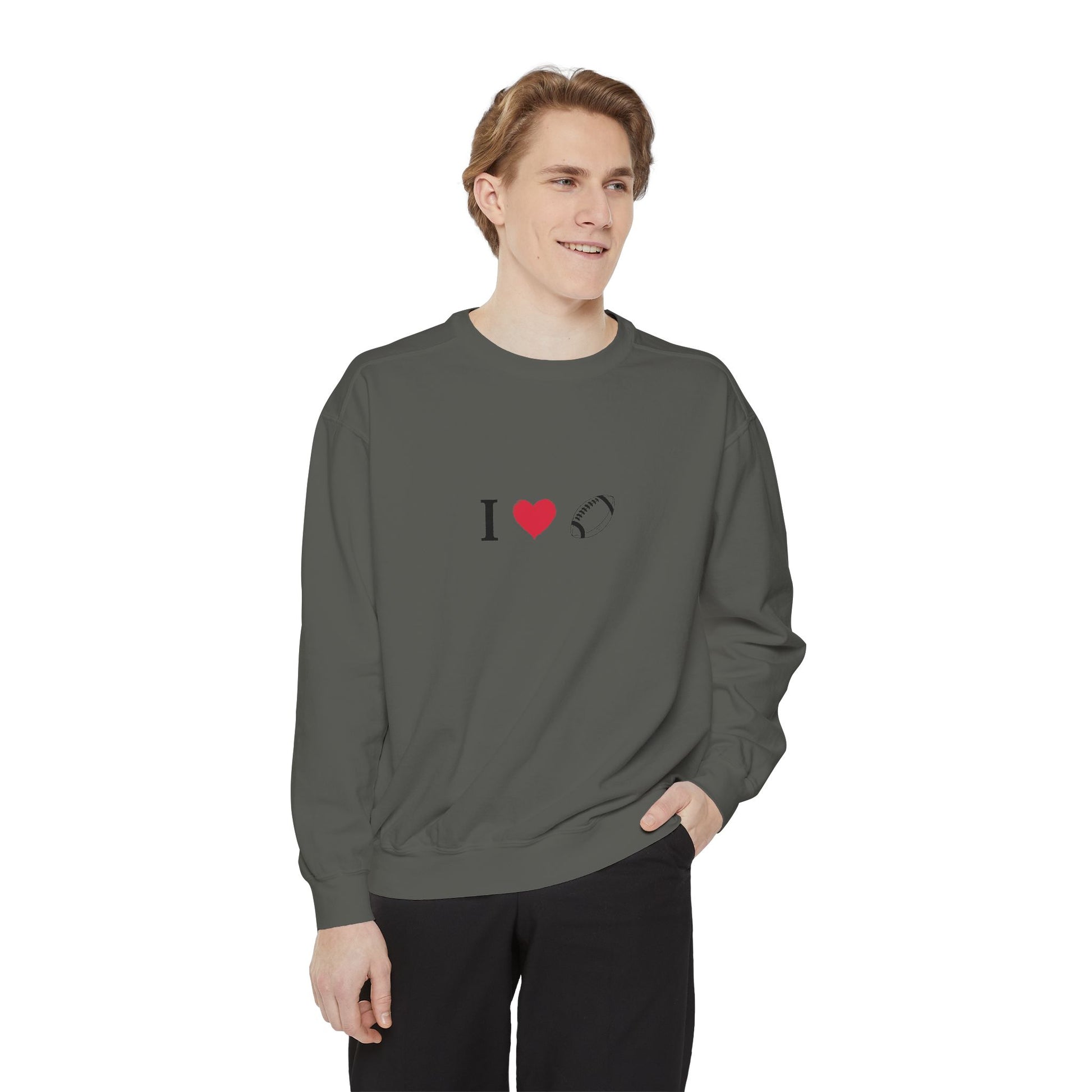 Unisex Sweatshirt, I love Football, Cozy, Perfect for Everyday Wear, Gift Idea for Friends, Couples, and Special Occasions - TRV