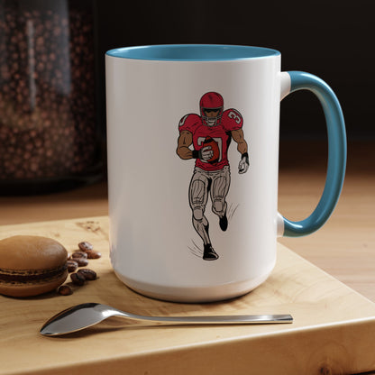 Football Player Coffee Mug, Sports Fan Gift, Motivational Coffee Cup, Game Day Mug, Unique Sports Merchandise