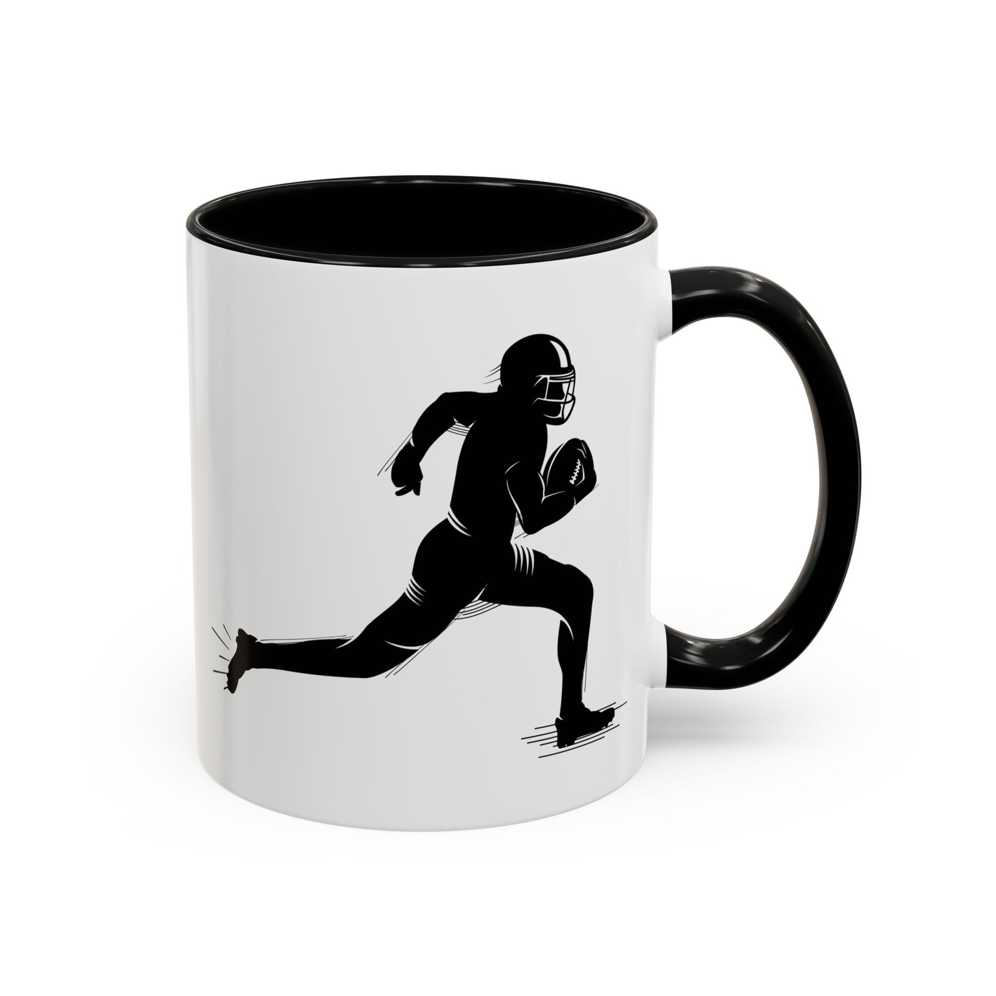 Football Player Themed Accent Coffee Mug, Sports Fan Gift, Unique Mug for Athletes, Coffee Lover, Game Day Essential - TRV