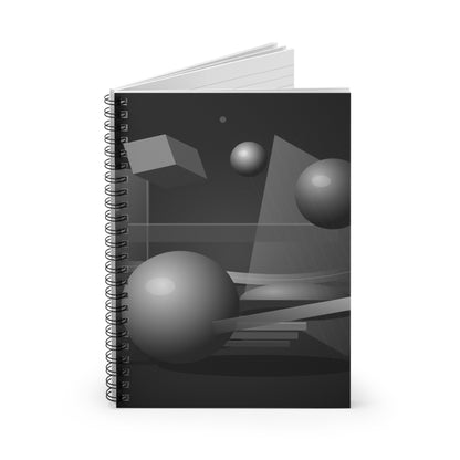 Monochrome Geometric Spheres Spiral Notebook | Ruled