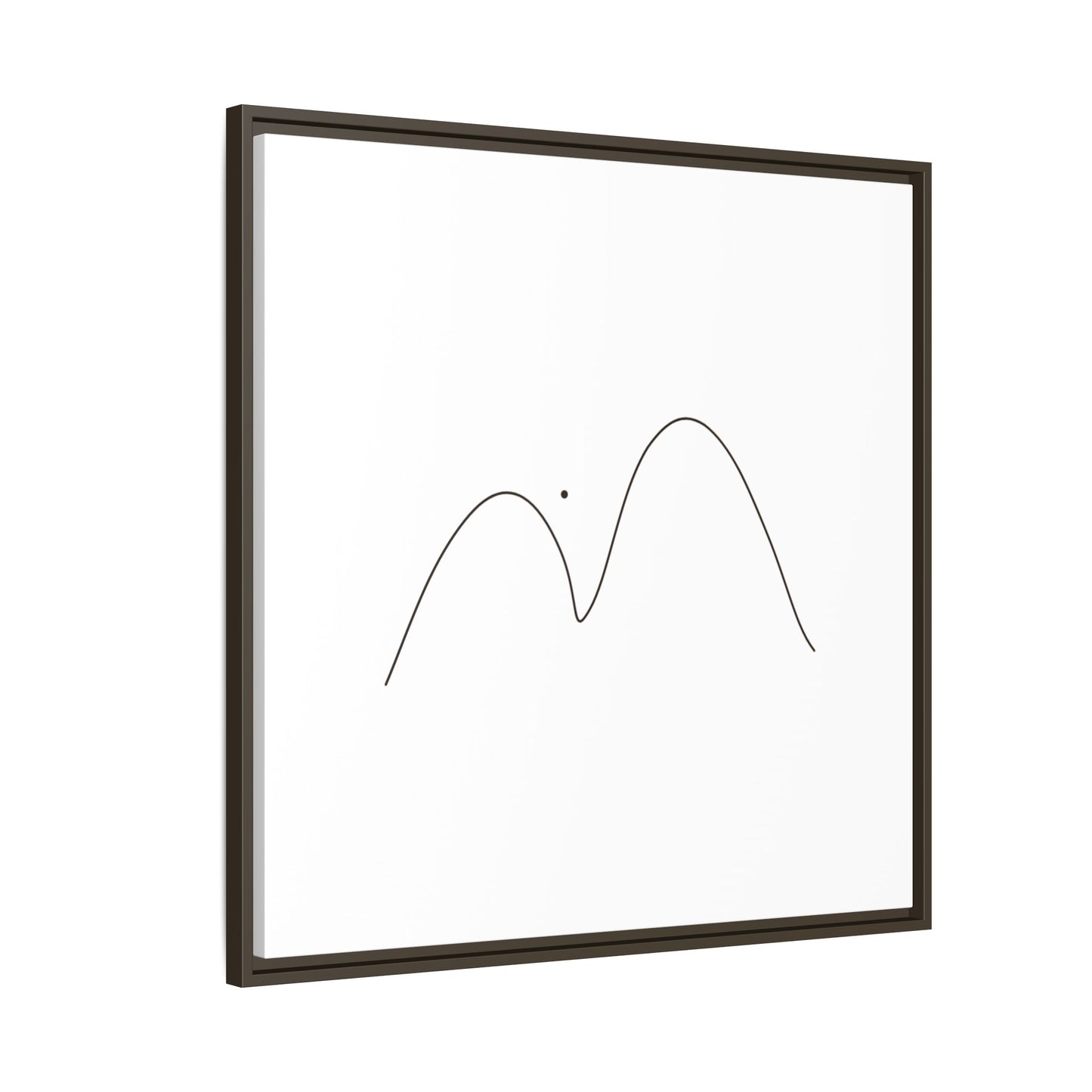 Minimal Line Mountains Matte Canvas Framed