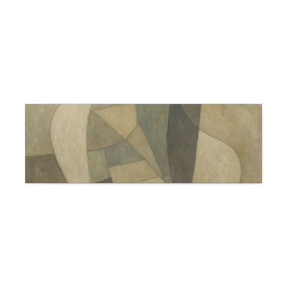 Abstract Neutral Geometric Shapes Matte Canvas - TRV