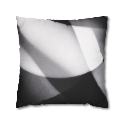 Black and white abstract photo pillowcase by Printify, square decorative home decor pillow cover with artistic design.