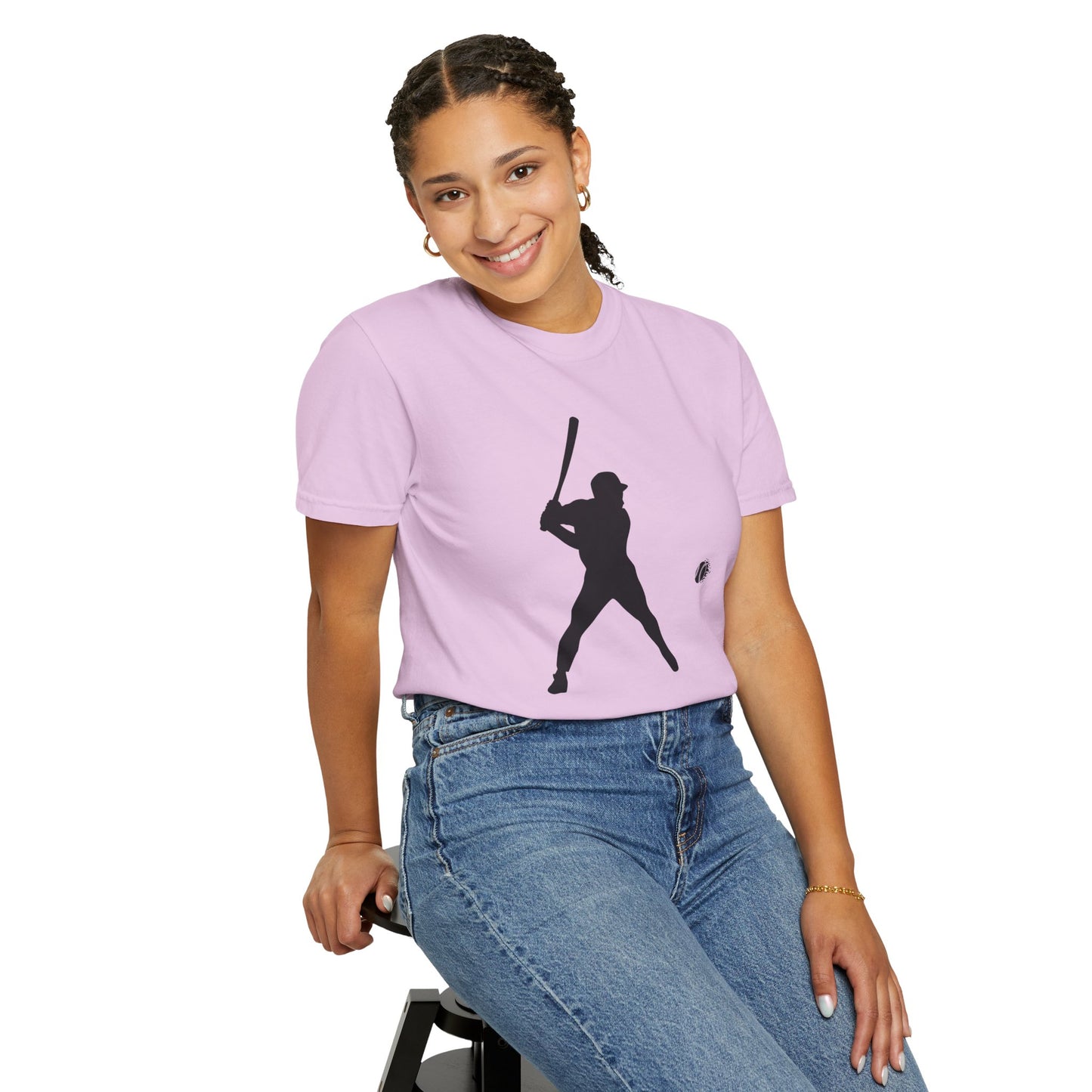 Unisex Baseball Silhouette Tee, Casual Wear, Sports Fan Apparel, Gift for Athletes, Summer Outing Outfit, Soft Cotton Shirt