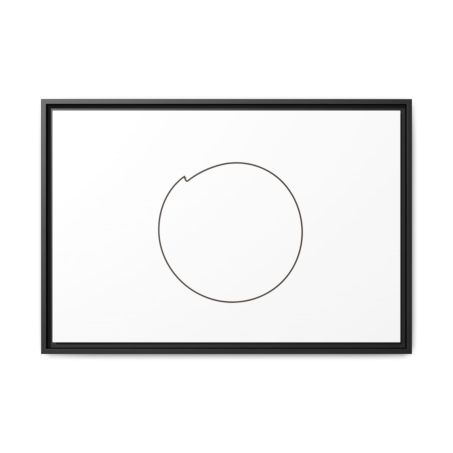 Minimal Circle Line Matte Canvas Framed | Modern Abstract Wall Art