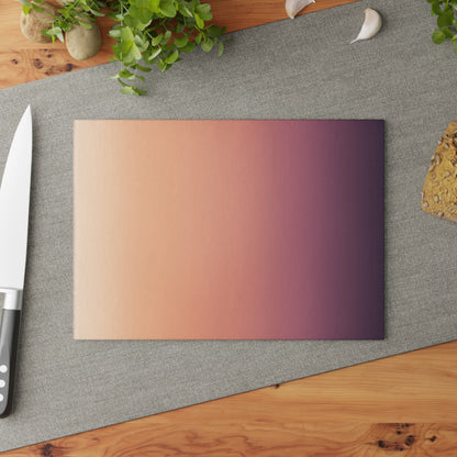 Sunset Ombre Glass Cutting Board | Gradient Kitchen Decor