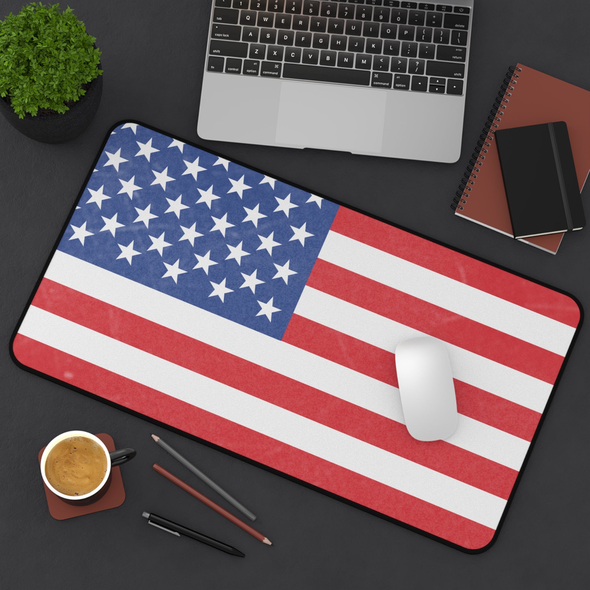 Patriotic Desk Mat | American Flag Mat for Home Office, Gamer Desk Decor, Workplace Gift, Desk Accessory, Independence Day - TRV