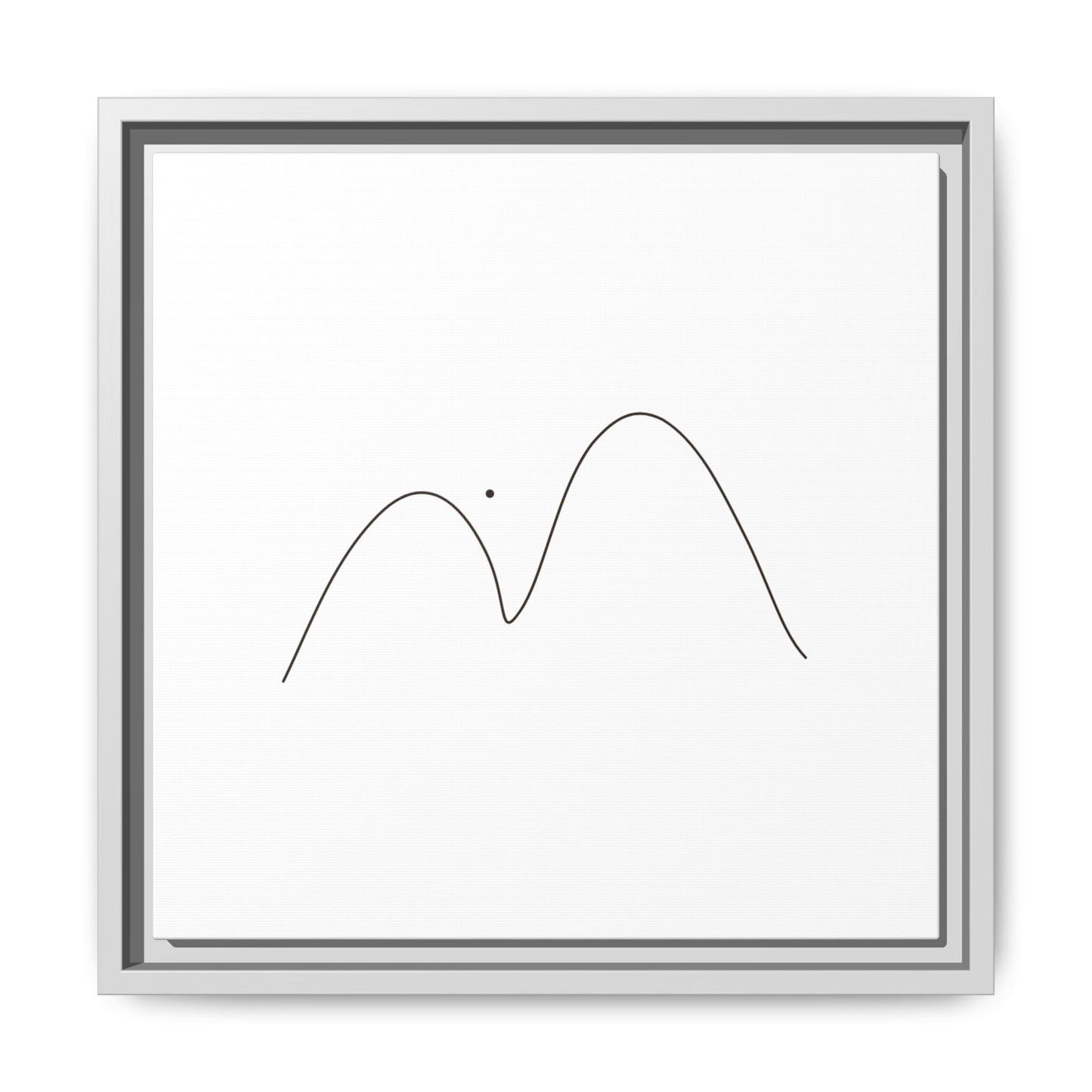 Minimal Line Mountains Matte Canvas Framed