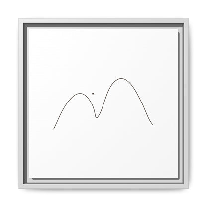 Minimal Line Mountains Matte Canvas Framed