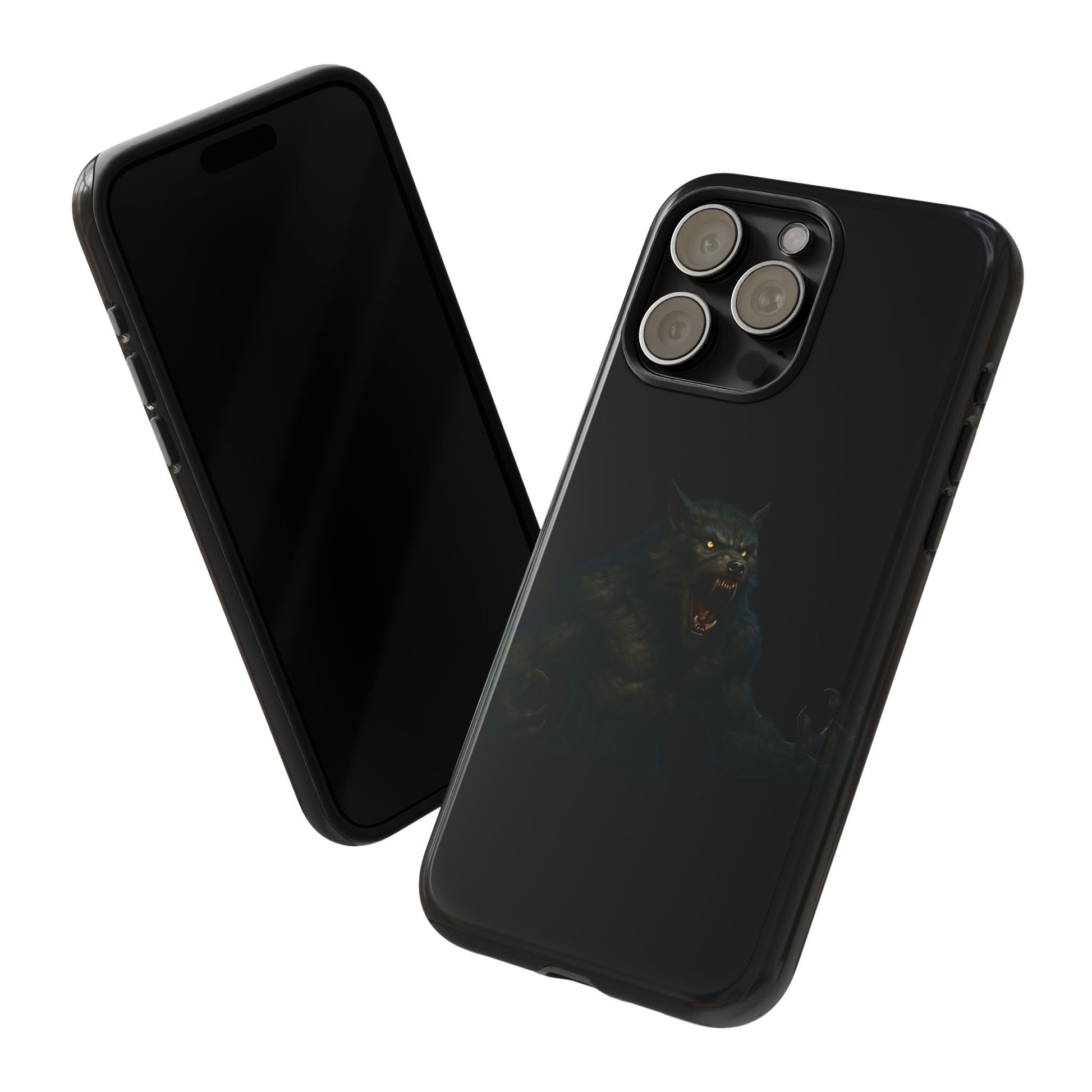 Werewolf Phone Case, Tough Cases, Black Panther Design, Gift for Animal Lovers, Phone Accessories, Fierce Phone Protection - TRV