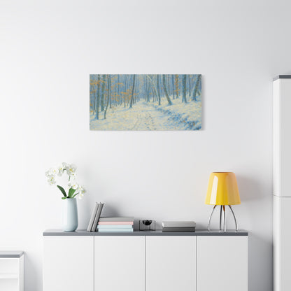 Winter Wonderland Canvas Art, Stretched Canvas Wall Decor, Home Decor, Art for Living Room, Gift for Nature Lovers, Cozy Winter Vibes - TRV