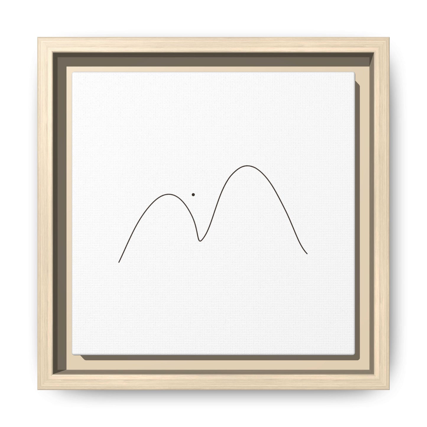 Minimal Line Mountains Matte Canvas Framed