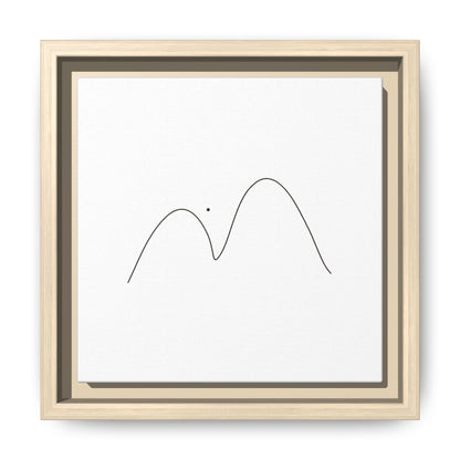 Minimal Line Mountains Matte Canvas Framed