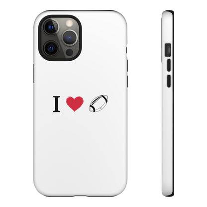 Football Love Phone Case - Tough Cases, Unique Sports Lover Gift, Personalized Cellphone Cover, Birthday Present, Sports Equipment - TRV
