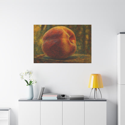 Rustic Peach Canvas Wall Art, Art Decor, Kitchen Artwork, Home Decoration, Gift for Fruit Lover, Summer Decor - TRV