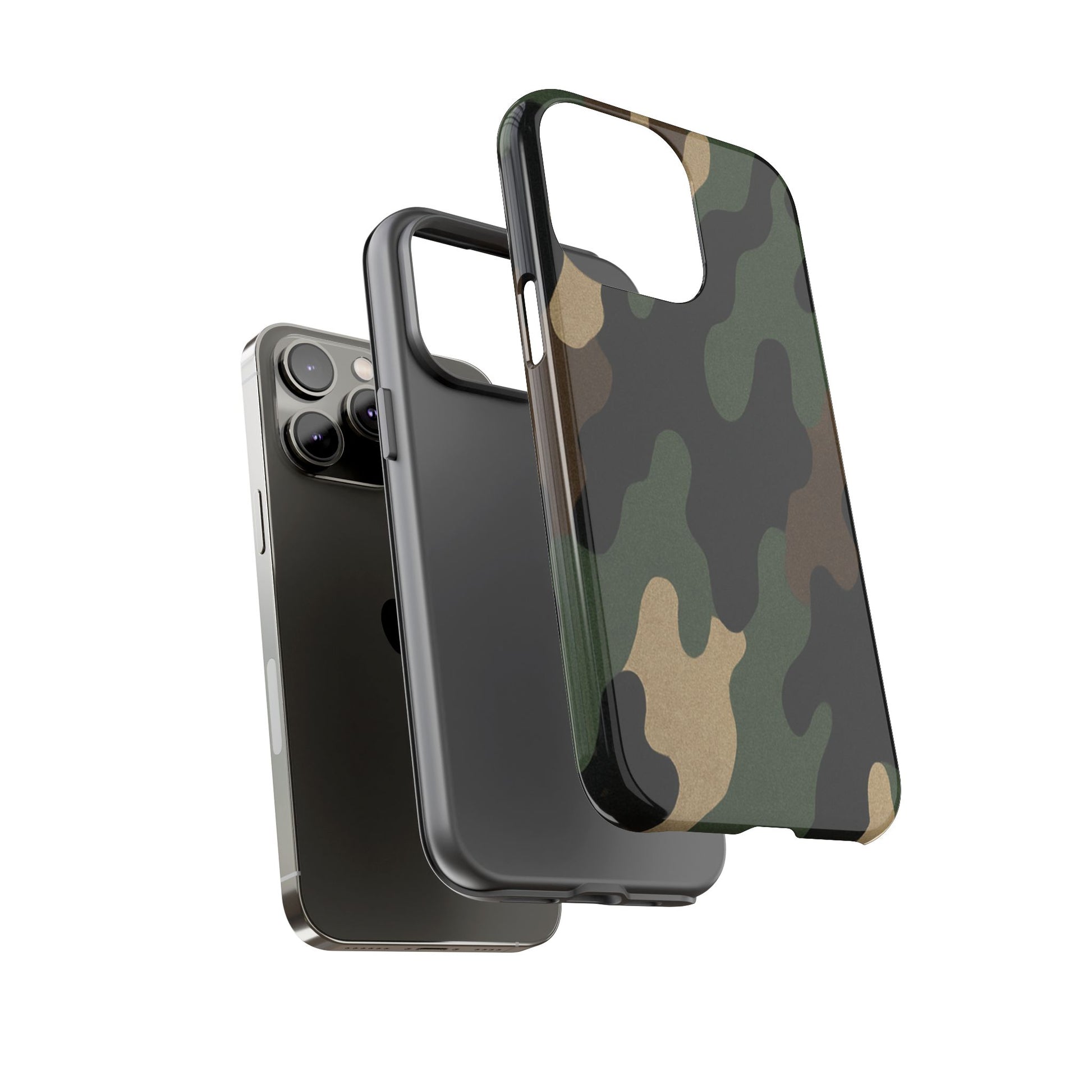 Camouflage Phone Case, Tough Phone Cover, Military Style Accessory, Protective Case for Men, Gifts for Soldiers - TRV