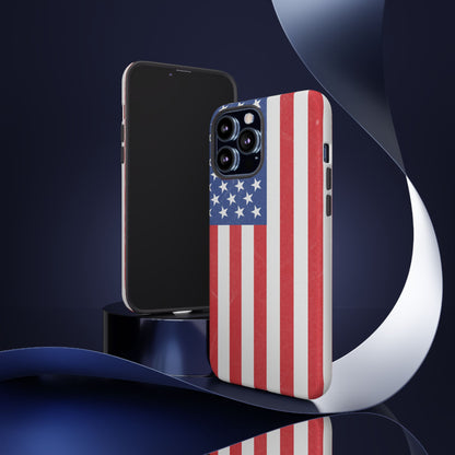 American Flag Phone Case - Patriotic Cell Cover, Tough Cases, USA Pride, Independence Day Gift, Veteran's Day, Phone Protection - TRV