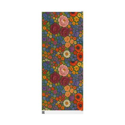 Floral Bouquet Wrapping Paper Roll — Vintage Garden Pattern
