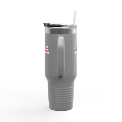 Insulated Travel Mug with USA Design - Perfect for Road Trips, Outdoor Adventures, and Gifts, 40oz Tumbler for Coffee, Tea, and More
