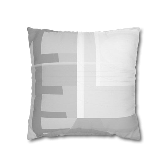 Abstract geometric grid spun polyester pillowcase by Printify, featuring a modern design perfect for home decor accents.