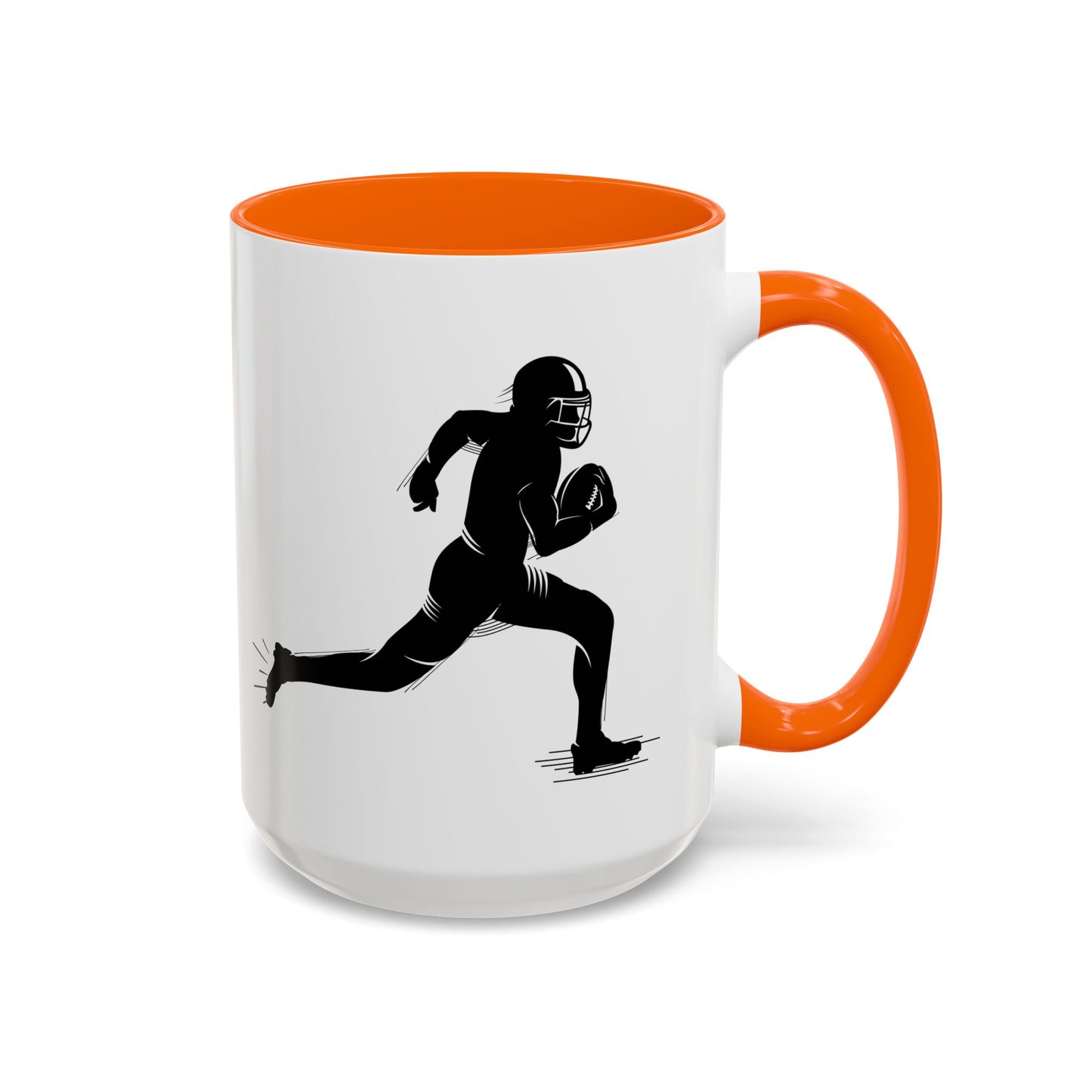 Football Player Themed Accent Coffee Mug, Sports Fan Gift, Unique Mug for Athletes, Coffee Lover, Game Day Essential - TRV