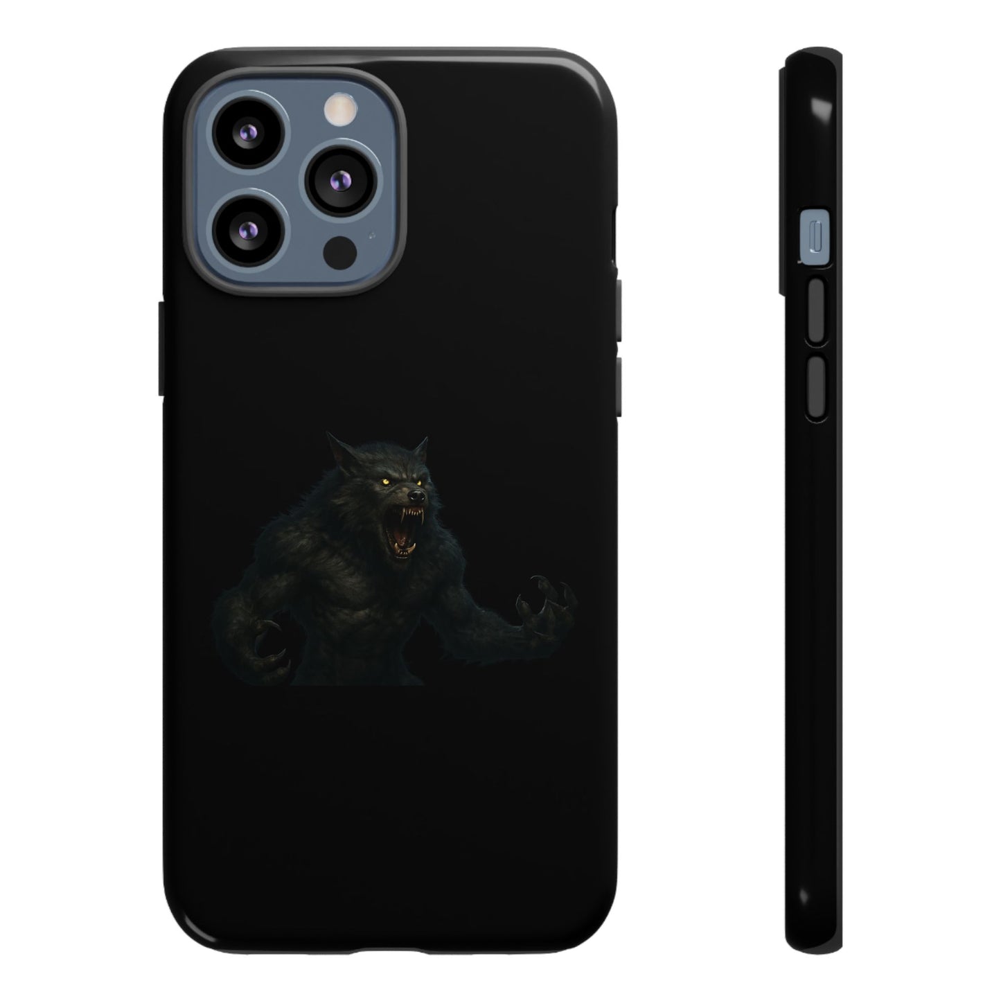 Werewolf Phone Case, Tough Cases, Black Panther Design, Gift for Animal Lovers, Phone Accessories, Fierce Phone Protection - TRV