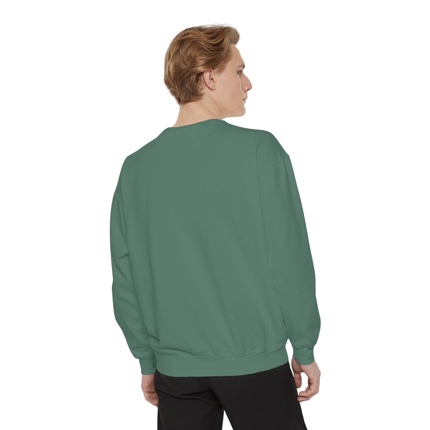 Minimalist Peace Hand Sweatshirt — Small Chest Line Art Crewneck