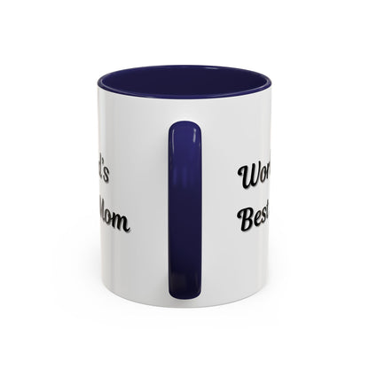 World's Best Mom Accent Coffee Mug - 11oz & 15oz - Perfect Gift for Mother's Day