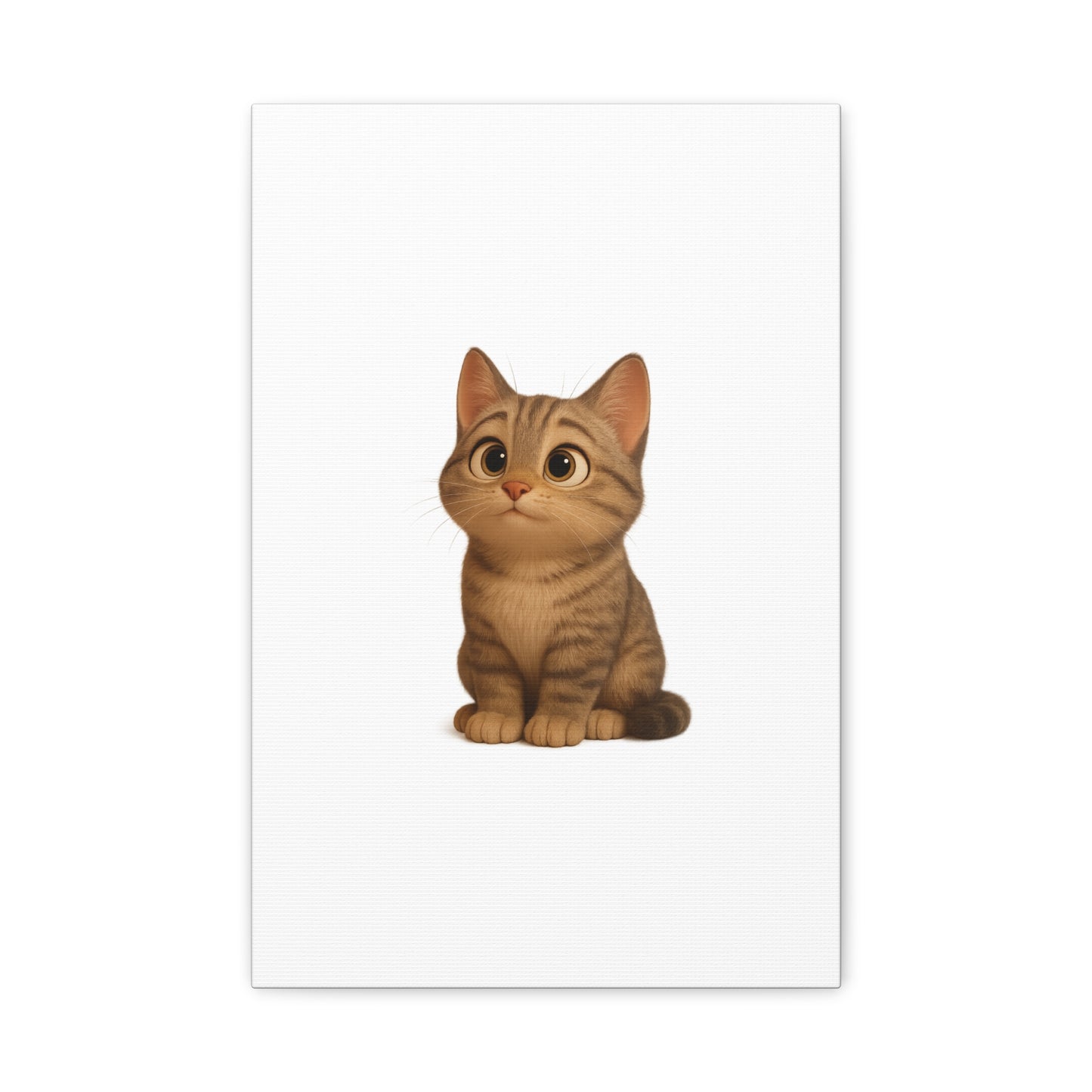 Adorable Cat Canvas Art, Cute Cat Wall Decor, Pet Lover Gift, Nursery Wall Art, Animal Print, Modern Home Decor - TRV