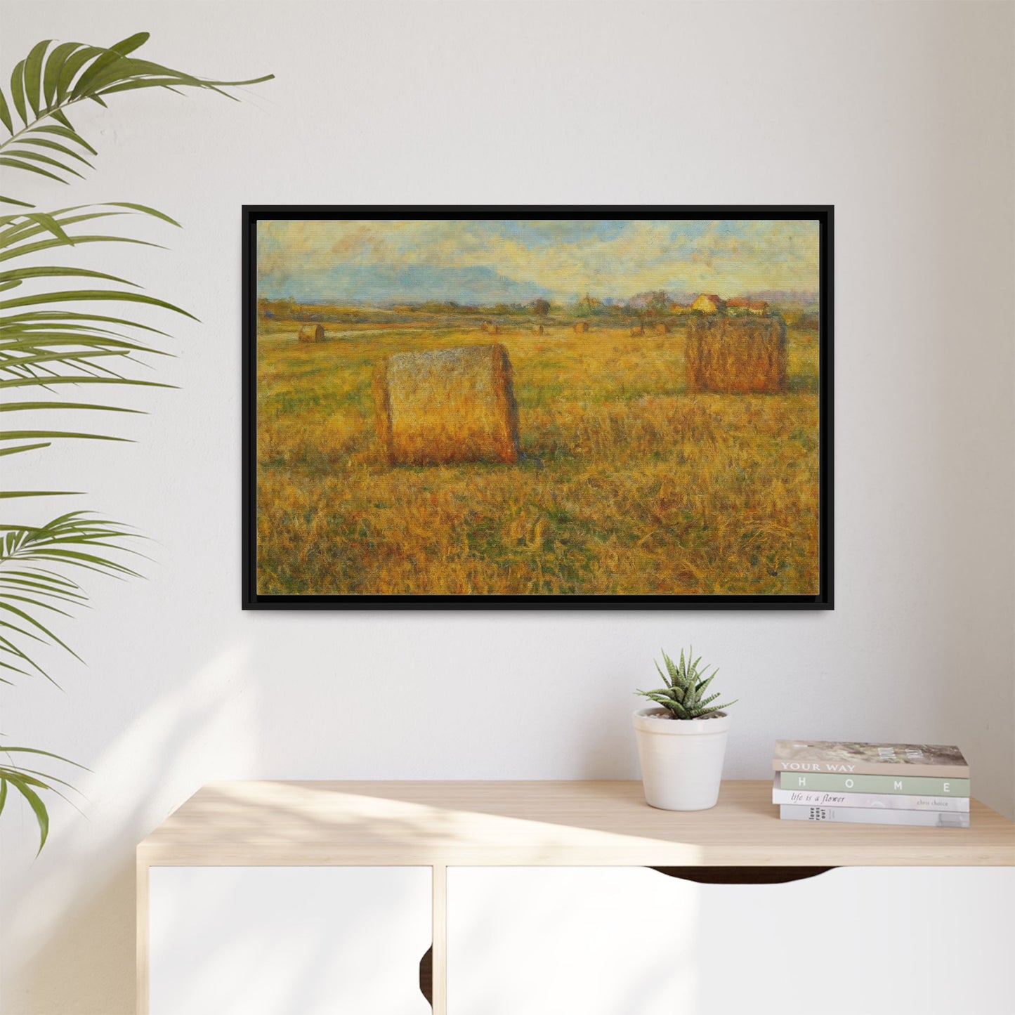 Framed Matte Canvas Wall Art - Rustic Farm Landscape, Country Decor, Home Gallery, Gift for Nature Lovers, Housewarming Decor - TRV
