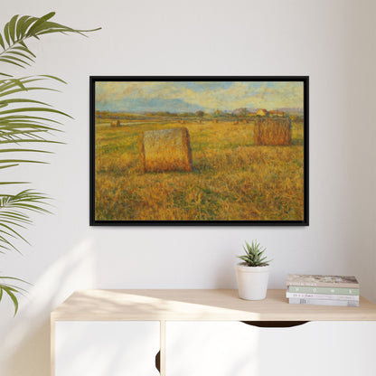 Framed Matte Canvas Wall Art - Rustic Farm Landscape, Country Decor, Home Gallery, Gift for Nature Lovers, Housewarming Decor - TRV