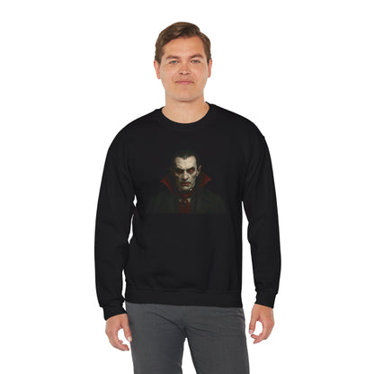 Gothic Horror Sweatshirt, Cozy Vampire Sweatshirt, Spooky Apparel, Halloween Costume Top, Unisex Halloween Sweatshirt